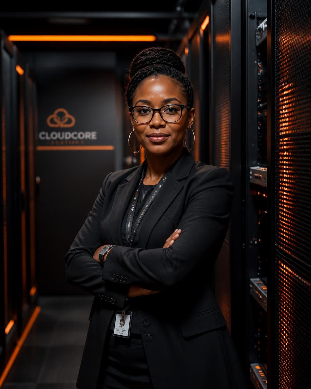 Tilka Technologies consultant reviewing infrastructure in a data centre